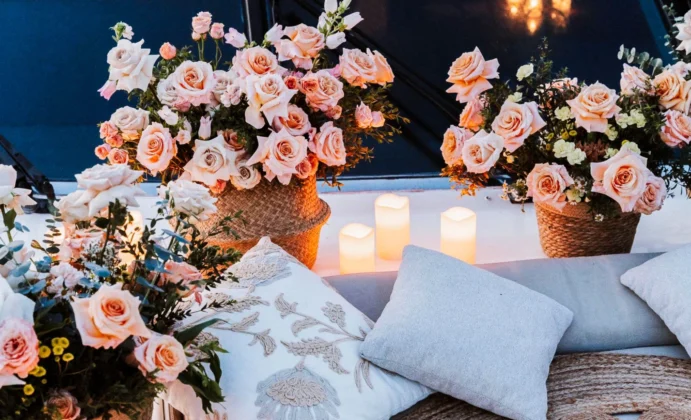 flores decorativas para yate